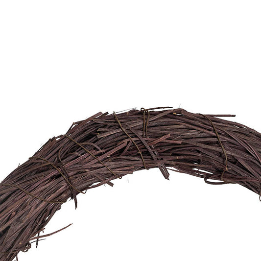 Rattan Base Wreath Brown (40cmD)