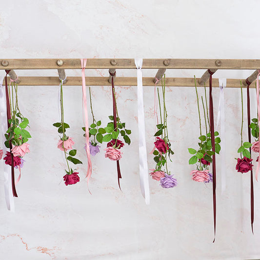 Decorative Wooden Ladder Washed Brown (48x5x193cmH)