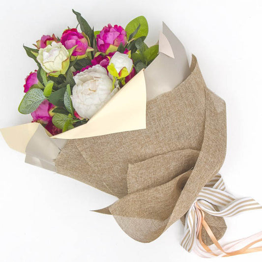 Poly Flax Jute Hessian Sheet Pack 50 Natural (50x70cm)