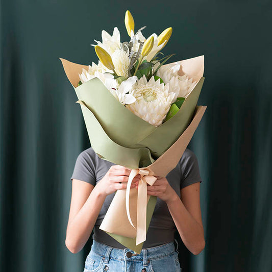 Kraft Paper Duo 80gsm Moss Green & Brown Pack 100 (50x70cm)