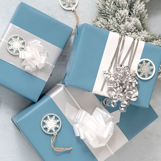 Ribbon Pull Bow Pom Pom White (18mmx8.75cmD) Pack 5