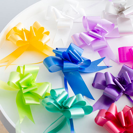 Ribbon Pull Bow Yellow (32mmx53cm) Pack 25