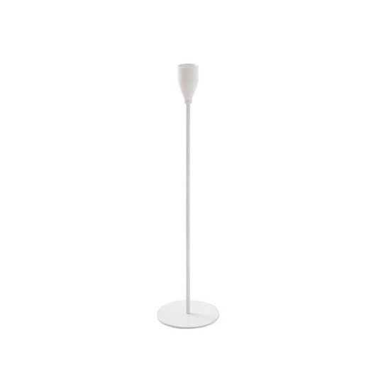 Single Metal Taper Candle Holder White (8x32.5cmH)