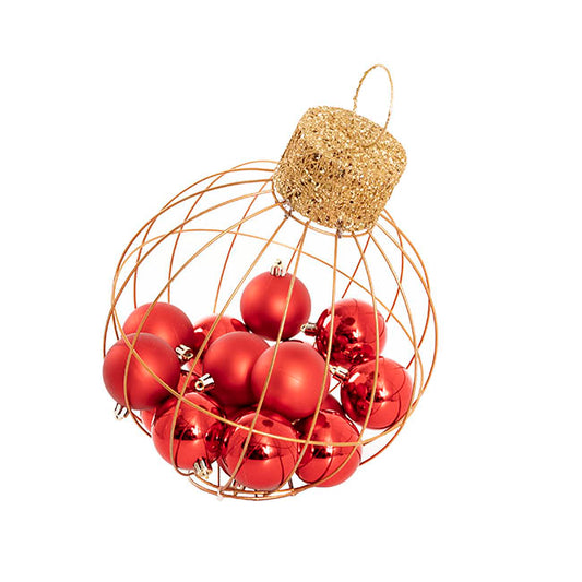 Large Bauble Ornament Dark Red (25cmD)