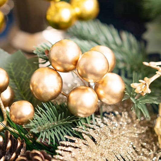 Mini Berry Picks Pack 24 Gold (2cmDx9cmH)