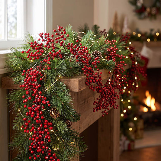 Traditional Berry Garland Red (180cmL)