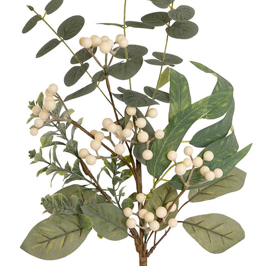 Eucalyptus White Berry Spray Green (61cmH)