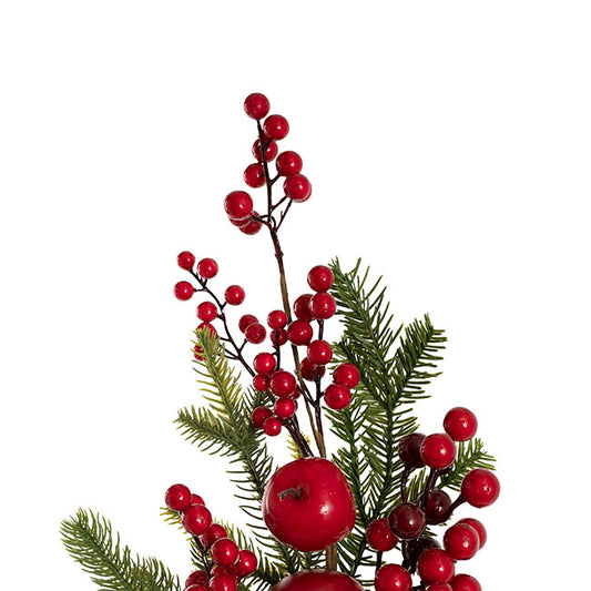 Pomegranate Berry Pine Spray Red (65cmH)