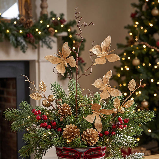 Butterfly Twig Branch Spray Gold (60cmH)