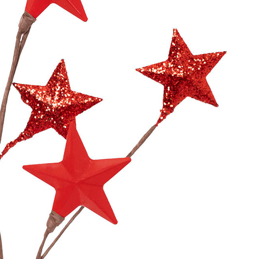 Metal Star Spray Red (71cmH)