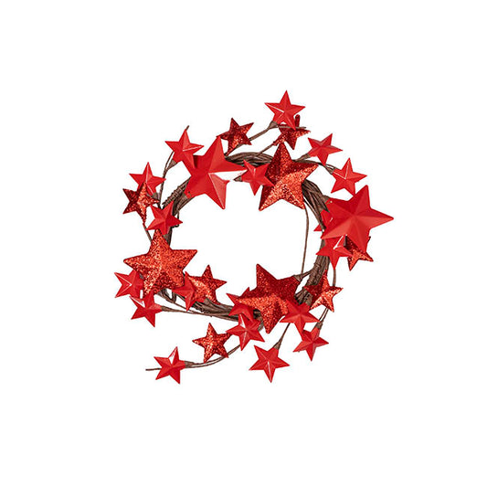 Metal Star Garland Red (117cmL)