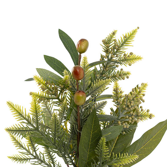 Mixed Pine & Olive Spray Green (40cmH)