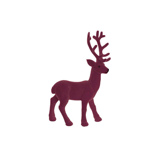 Flocked Standing Reindeer Wine (20.5cmH)