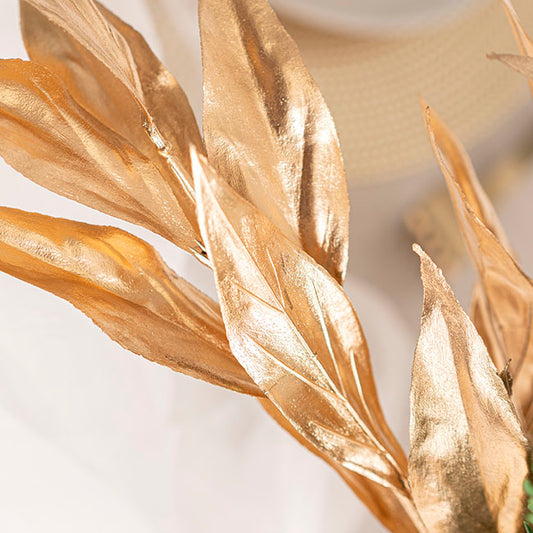 Lily Leaf Spray Gold (75cmH)
