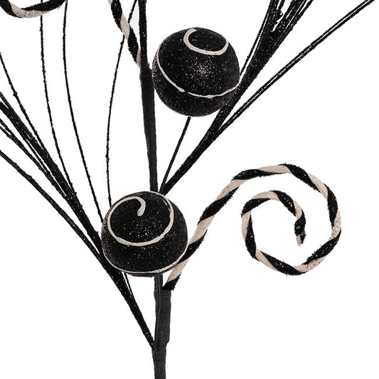 Christmas Candy Bauble Spray Black (80cmH)