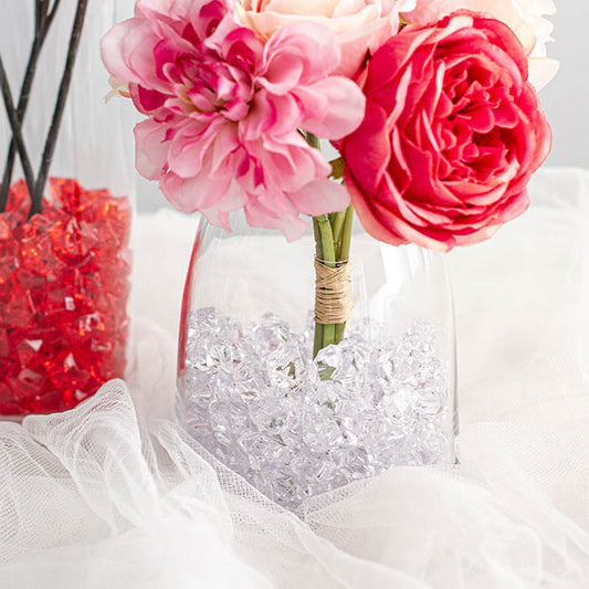 Acrylic Rock Crystal Scatters 15x25mm Clear (400g Jar)