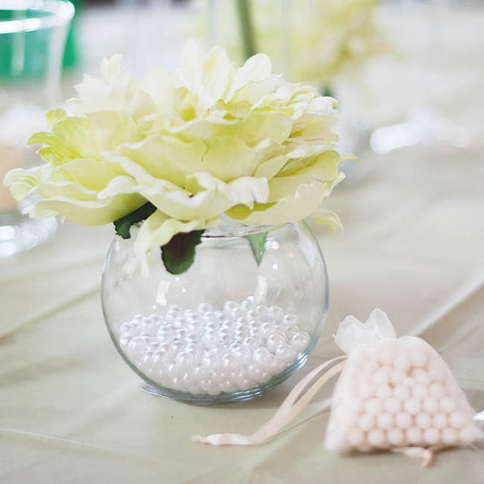 Acrylic Pearl Beads Ball White 10mm (150pc Jar)