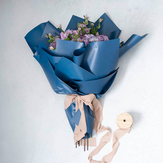 Tallow Paper Ribbed 80 micron Dusty Navy Pack 50 (50x70cm)