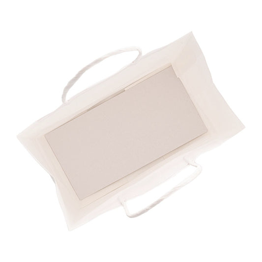 Kraft Paper Bag Shopper Large White Pk10 (240Wx120Gx355mmH)
