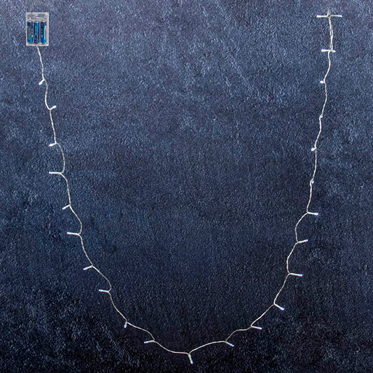 LED Fairy Lights 30Lights 3m Clear Cord 3xAA White