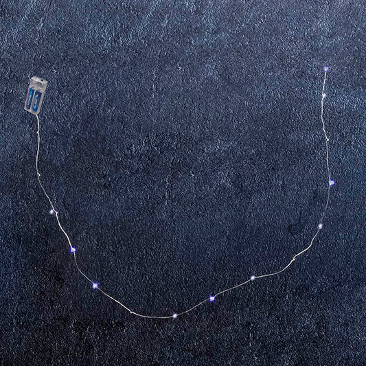 LED Fairy Seed Lights Waterproof 10Lights 1m 2xAA White