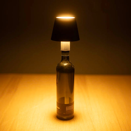 Wireless LED Bottle Lamp Black (11x13.5cmH)