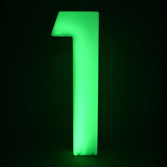 Large Remote LED Number 1 (25.6x10x80cmH)