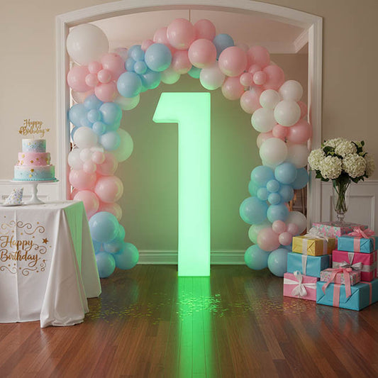 Large Remote LED Number 1 (25.6x10x80cmH)