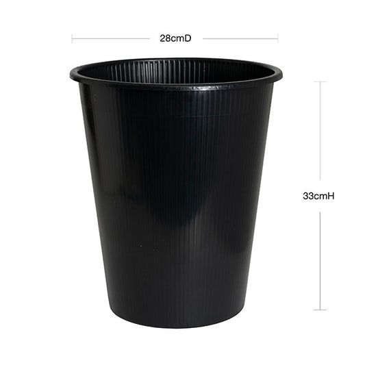 Dutch Flower Bucket Plastic Round 13L Black (28Dx33cmH)