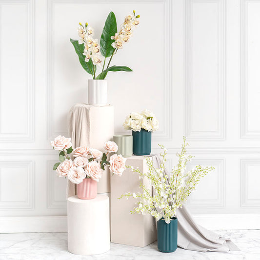 Ceramic Cyprus Vase Matte Light Pink (16DX17cmH)