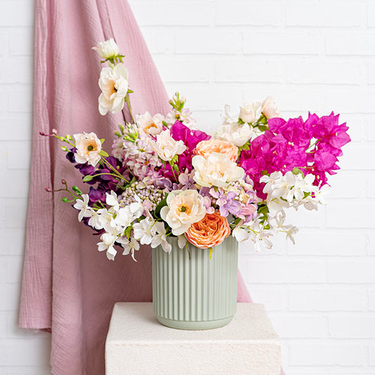 Ceramic Cyprus Vase Matte Sage (16DX17cmH)