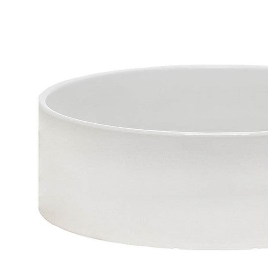 Ceramic Bondi Low Cylinder Bowl Glossy White (30Dx12cmH)