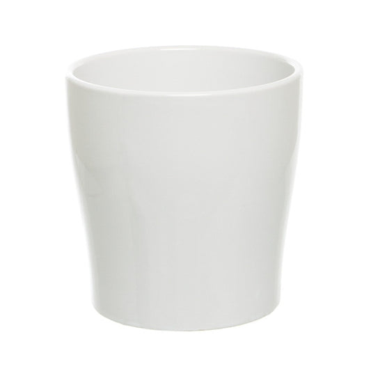 Ceramic Bondi Concial Pot Set of 2 White (16Dx16cmH)