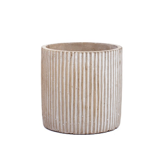 Cement Amelia Cylinder Pot Grey (12Dx12cmH)