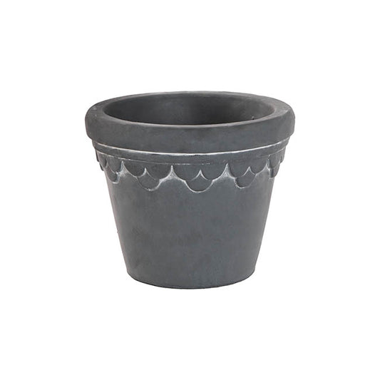 Cement Fortress Pot Grey (10x16x13cmH)