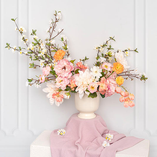 Ceramic Kyoto Pot Planter Glossy Off White (15.5cmx17.5cmH)