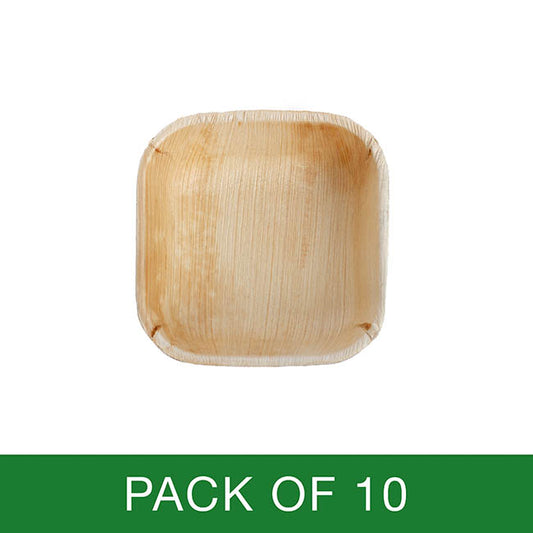 Palm Leaf Square Bowl (12.5cm) Pack 10