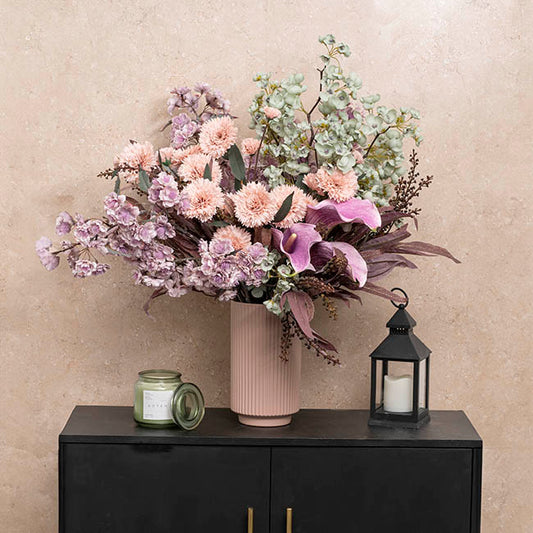 Ceramic Mykonos Muse Vase Matte Nude (14x14x24cmH)