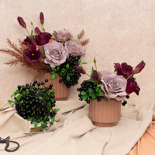 Ceramic Cylinder Sandra Pot Matte Mocha (14Dx14cmH)