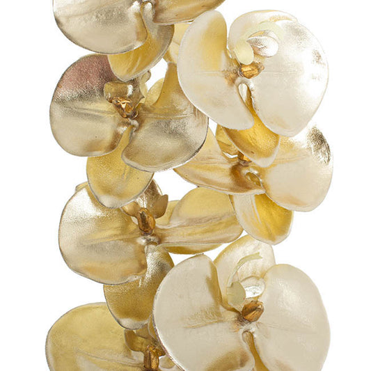 Phalaenopsis Orchid 9 Flowers Metallic Champagne Gold(75cmH)