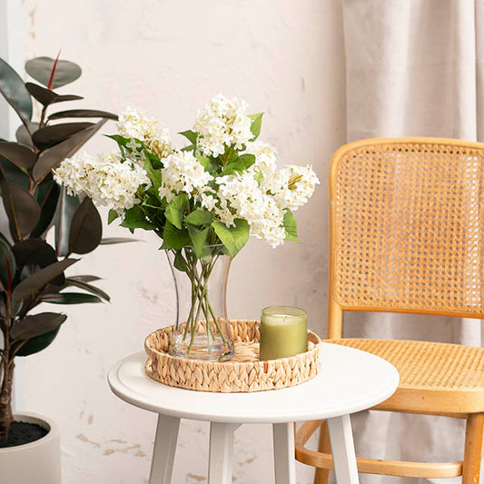 Sophia Flower Arrangement w Resin Water White (30x44cmH)