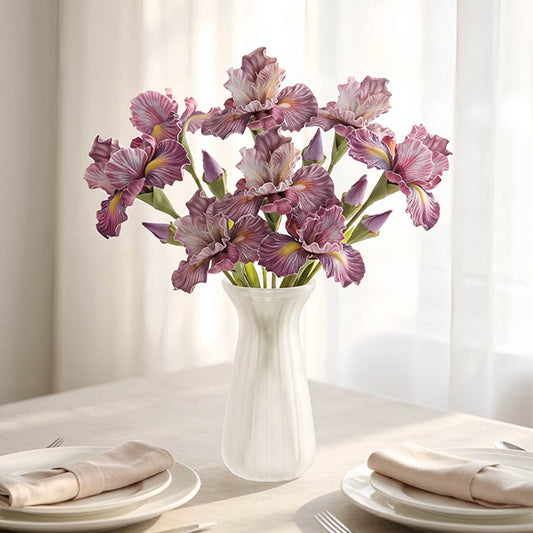 Iris Spray w Bud Ombre Purple (14cmDx85cmH)