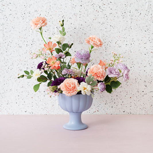 Carnation Ruffle Stem Soft Peach (9cmDx42cmH)