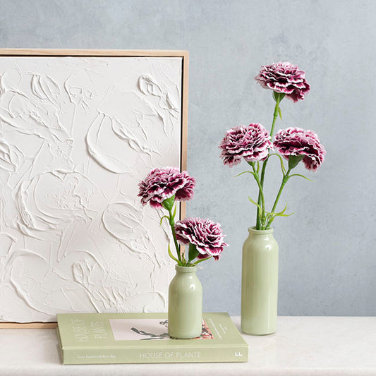 Carnation Ruffle Stem Cream Wine (9cmDx42cmH)