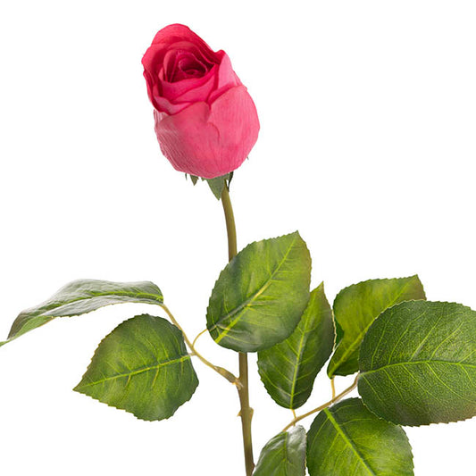 Bella Real Touch Rose Bud Hot Pink (60cmH)