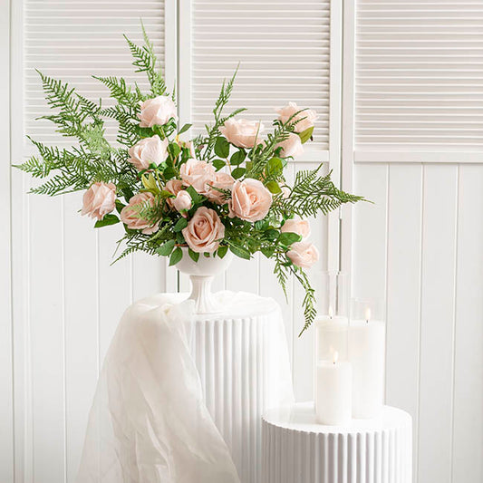 Velvet Rose x 5 Head Spray Powder Pink (75cmH)