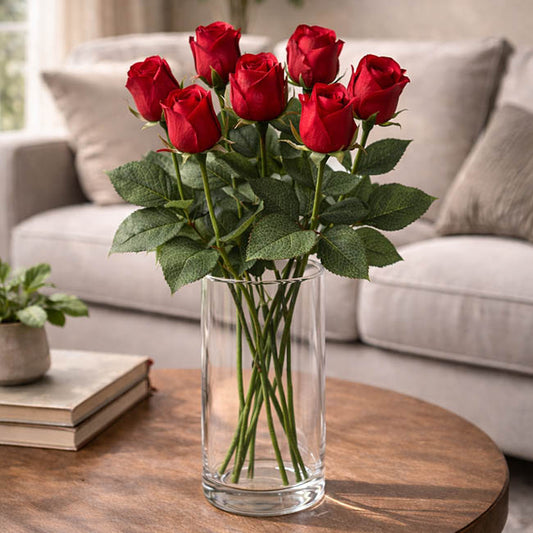 Siena Real Touch Rose Bud Red (60cmH)