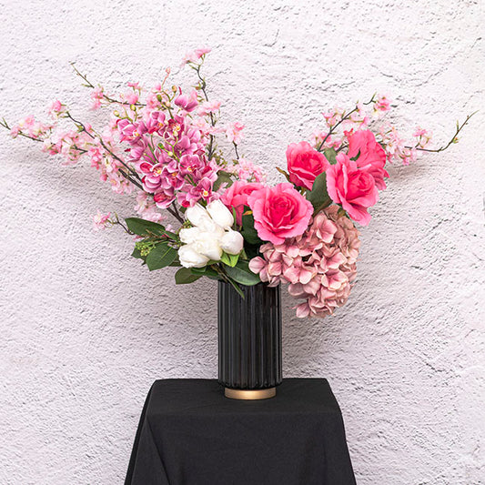 Siena Silk Rose Open Hot Pink (67cmH)