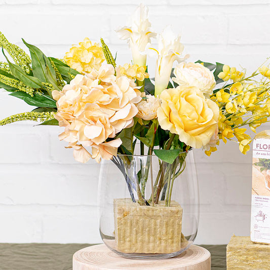 Siena Silk Rose Open Soft Yellow (67cmH)