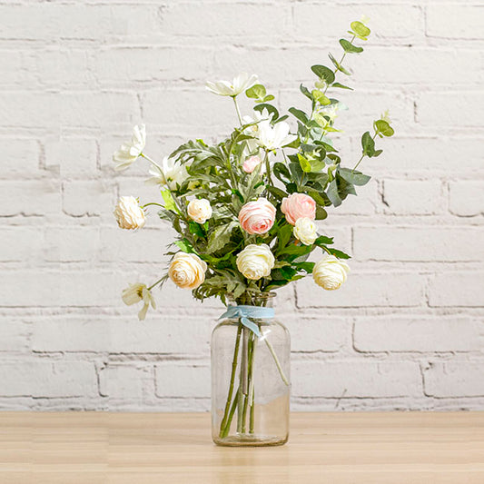 Petite Ranunculus Spray Peach (42cmH)